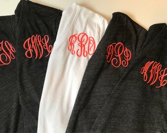 Monogrammed V-Neck T-shirt / Monogrammed Short Sleeve Tee / Monogrammed V-Neck Tee / Short sleeve Monogram shirt