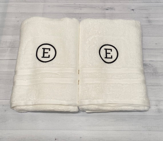 Monogrammed Bathroom Towels Personalized Bath Towels Bathroom Towel Set Full Size Bath Towels Etsy