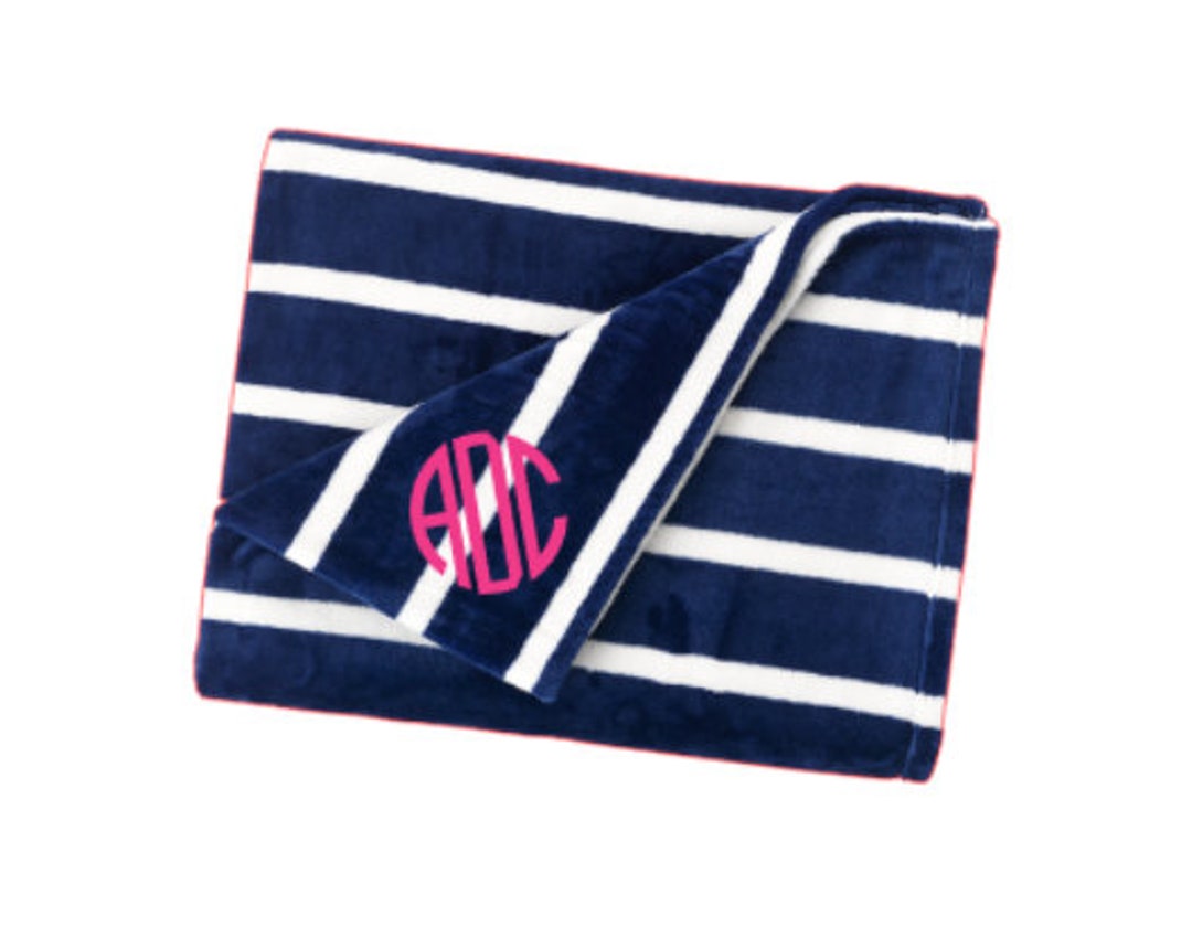 Monogrammed Fleece Blanket / Monogram Blankets / Personalized Blankets