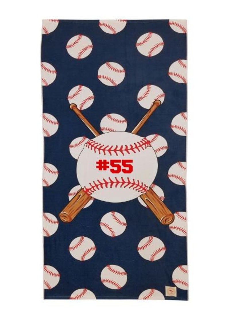 Monogrammed Baseball beach towels / Personalized towels / Etsy