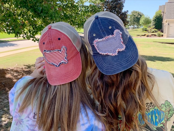 USA Trucker Hat / Patriotic Ballcaps / 4th of July Trucker 