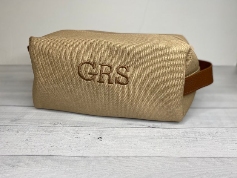 Personalized Toiletry Bag Groomsmen Gift Monogrammed Dopp Etsy
