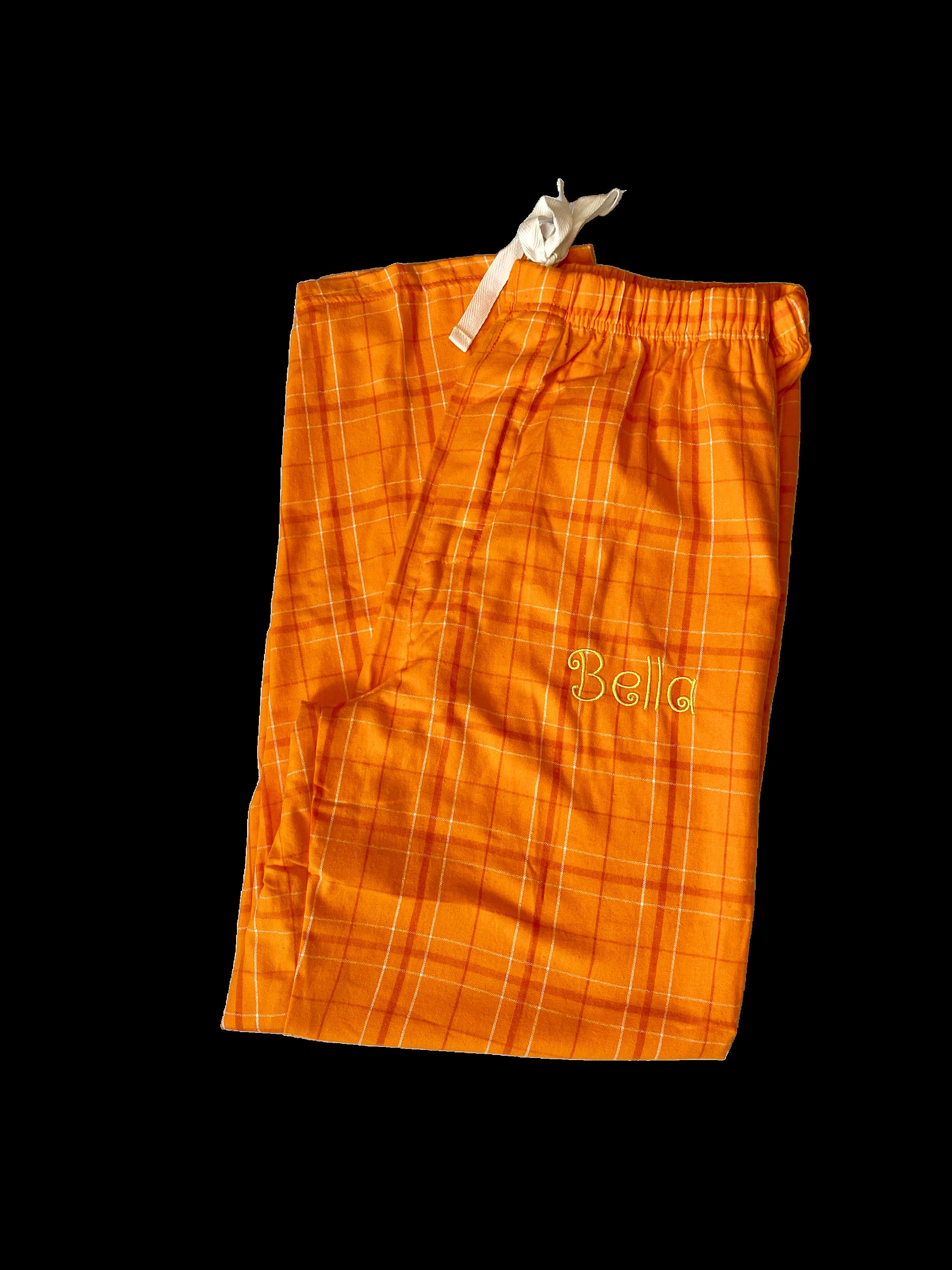 Personalized Orange Pajama Pants Monogrammed Pajama Pants Embroidered Pajama Pants Halloween Pajamas Matching Couples Pajamas Etsy Canada