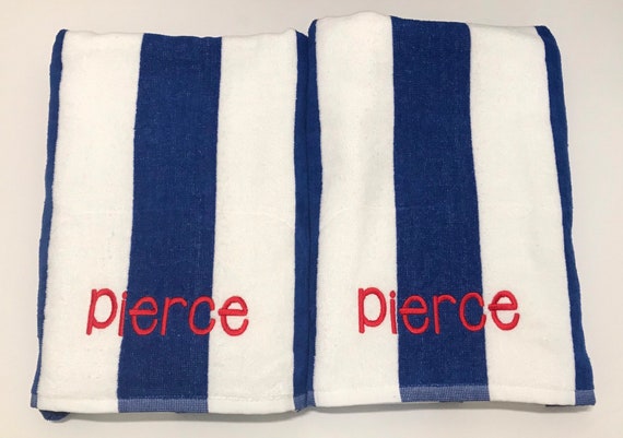monogrammed pool towels