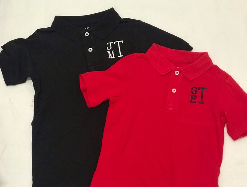 Monogrammed Boys' School Uniform Polo / Personalized School Uniform ...