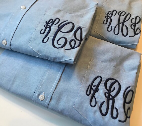 Monogrammed Oxford Shirt/ Bridal Party Shirt/ Wedding Photo | Etsy