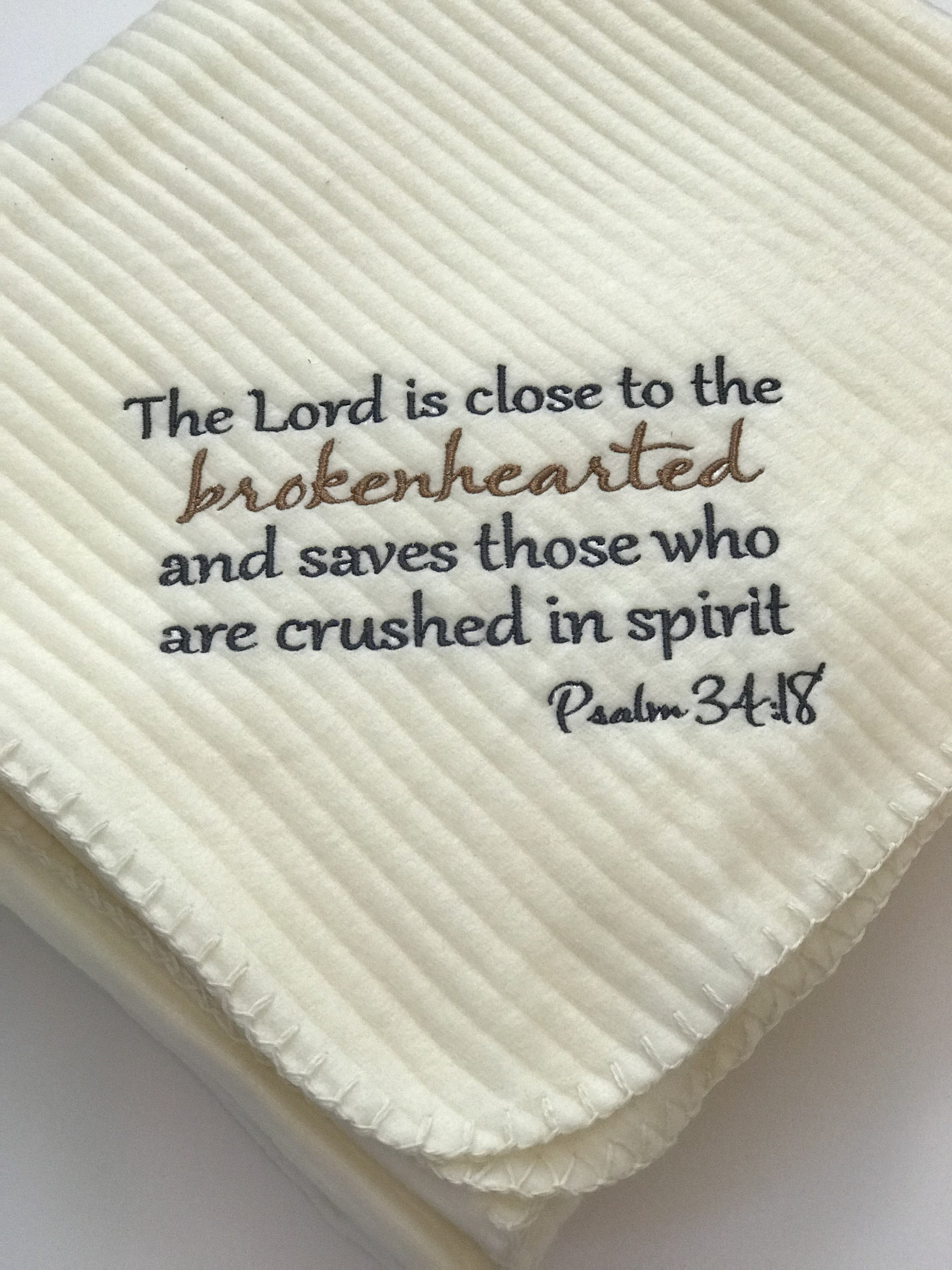 Embroidered Sympathy Blanket / Sympathy Gift / Christian Etsy