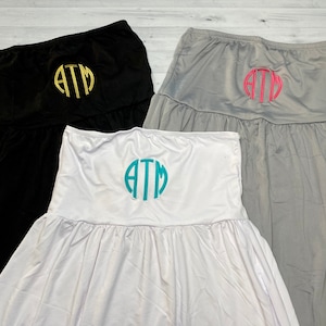 Monogrammed Cover up Dress / monogram getting ready dress / monogrammed beach cover up / Pool cover up