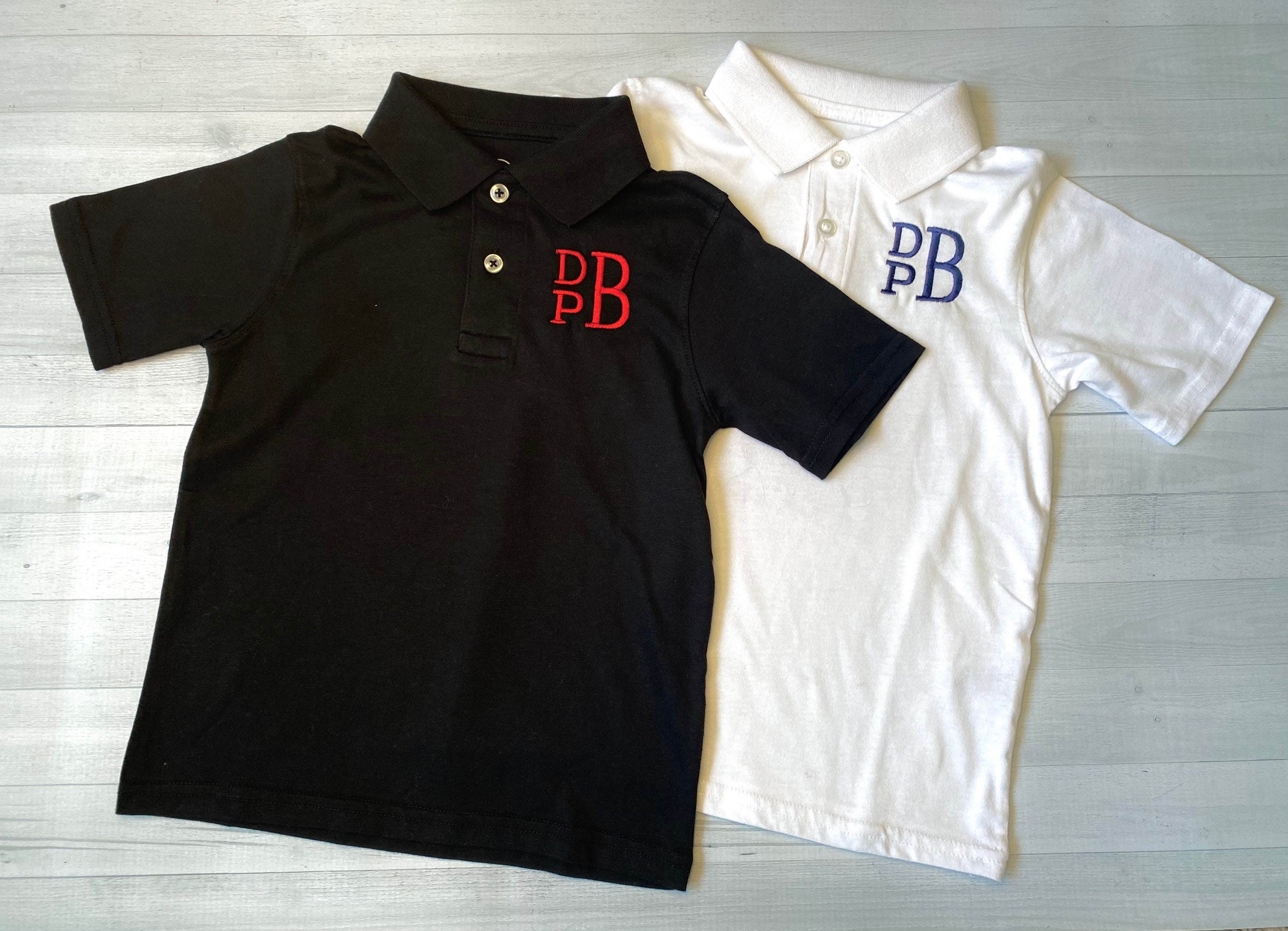 watercolor monogram polo