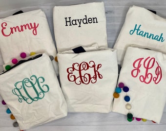 Monogrammed Laundry Bag / Canvas Laundry Bag / Laundry Sack / Personalized Laundry Bag