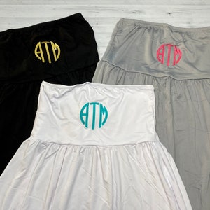 Monogrammed Beach Cover Up Dress / Monogrammed Getting Ready Dresses / Monogrammed Bridal Party Dress / Monogramed Swim Coverup