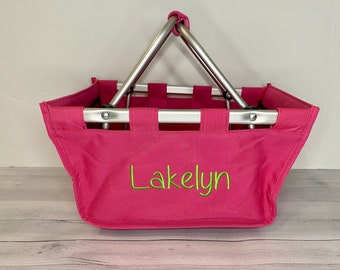 Mini Market tote / Personalized Easter Tote / Monogrammed Easter Basket / Personalized basket / Monogrammed Market Basket / Small Tote Bag