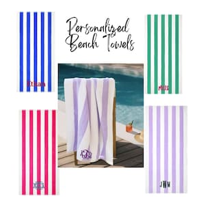 Monogrammed Pool Towel / Personalized Beach Towel / Custom Summer Towel / Personalized Name or Monogrammed Beach Towel / Gifts for her