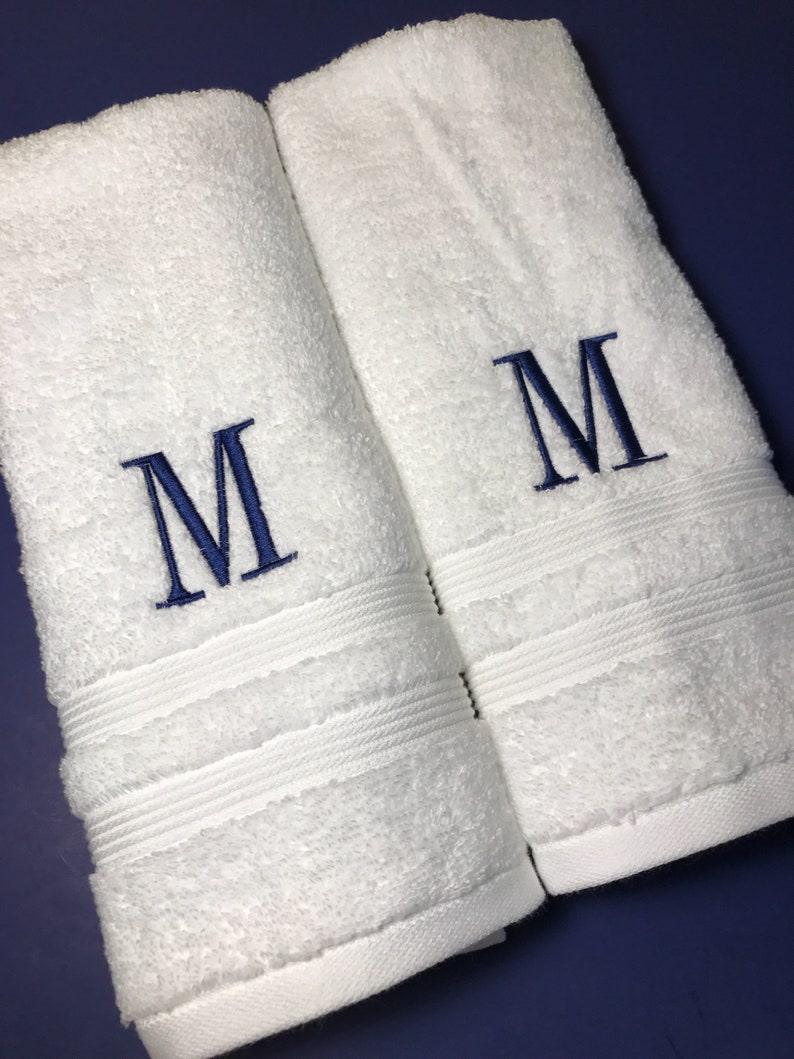 Monogrammed Hand Towel Set / Bath Towels / Personalized Towels Etsy UK