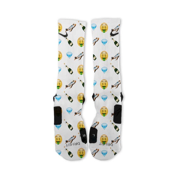 Custom Baller Emoji Nike Elites Socks Etsy