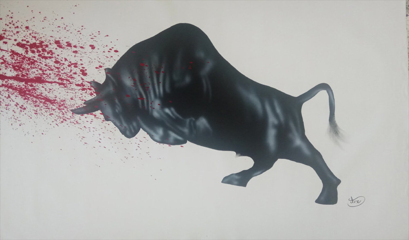 Painting Animal BULL Painting on Canvas Office Painting Etsy