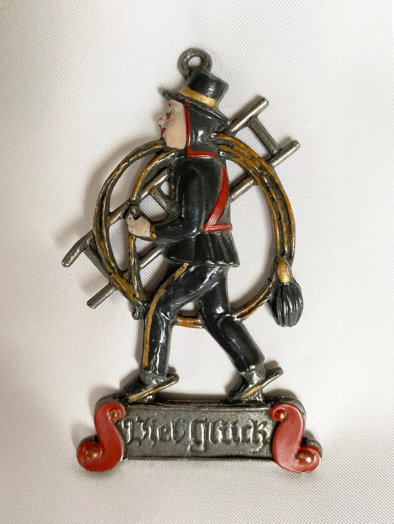 Kuhn Pewter Chimney Sweep Viel Glück German Ornament Good | Etsy