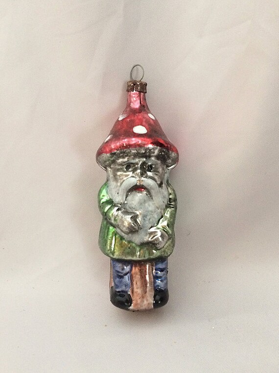 Antique German Mercury Glass Ornament Mushroom Man Vintage Etsy
