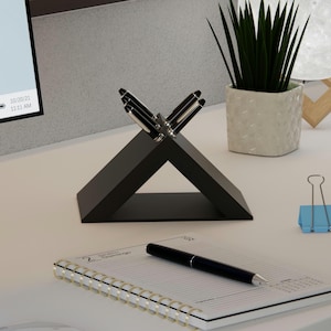 Modern Geometric Pen Holder – Minimalist Desk Organizer for Him or Her
