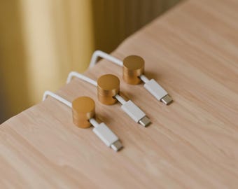 3-Pack Magnetic Cable Holder | Cable Keeper  |  Minimalist Desk Organizer | Wire Management Set