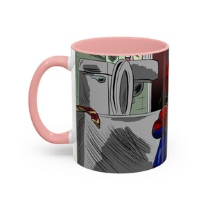 Taza con ilustración de Spider-Man triste llorando en la ducha / Taza de café decorativa 11 oz 15 oz imagen 16