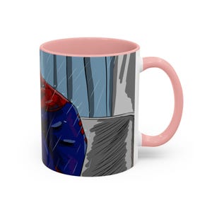 Taza con ilustración de Spider-Man triste llorando en la ducha / Taza de café decorativa 11 oz 15 oz imagen 15