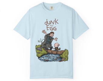 Camiseta estilo tira cómica Ser Duncan el Alto y Escudero Huevo / inspirada en Calvin y Hobbes