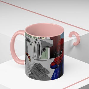 Taza con ilustración de Spider-Man triste llorando en la ducha / Taza de café decorativa 11 oz 15 oz imagen 19