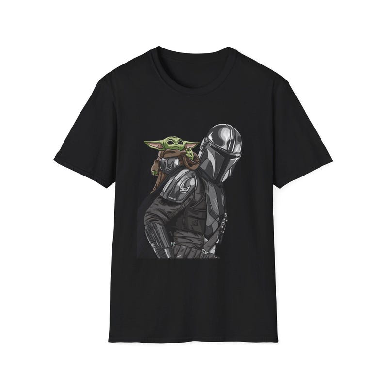 Camiseta de The Mandalorian y Grogu / Casco de Star Wars e ilustración infantil imagen 3