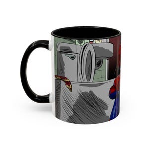 Taza con ilustración de Spider-Man triste llorando en la ducha / Taza de café decorativa 11 oz 15 oz imagen 4