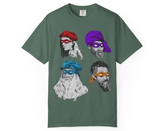 Camiseta de artistas ninja renacentistas de mediana edad / Parodia de las Tortugas Pintoras Renacentistas