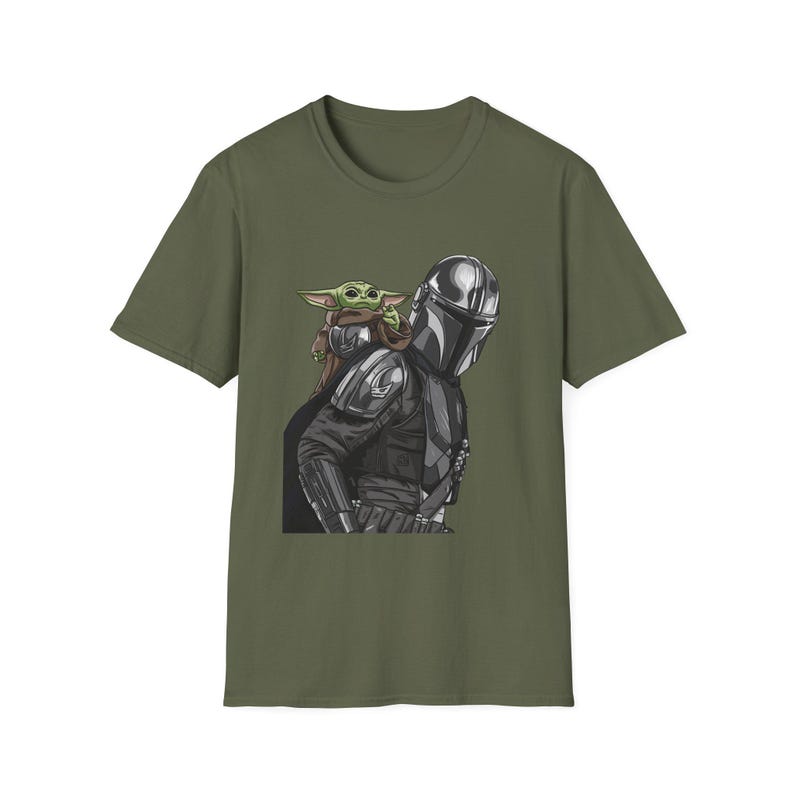 Camiseta de The Mandalorian y Grogu / Casco de Star Wars e ilustración infantil imagen 6