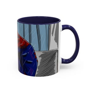 Taza con ilustración de Spider-Man triste llorando en la ducha / Taza de café decorativa 11 oz 15 oz imagen 9