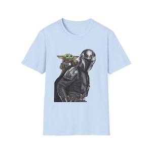 Camiseta de The Mandalorian y Grogu / Casco de Star Wars e ilustración infantil imagen 1