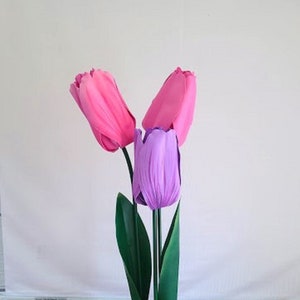 Übergroße Schaumtulpen mit Stiel / Blume 15+ "Stiele 3 Fuß bis 6 Fuß / Benutzerdefinierte Farbe und Größe / Bitte lesen Sie die wichtigen Informationen unten.