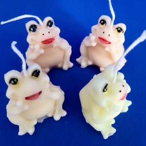 Cute Frogs Decorative Candle/ 3 inches/Made to order only/ Price listed for one candle.