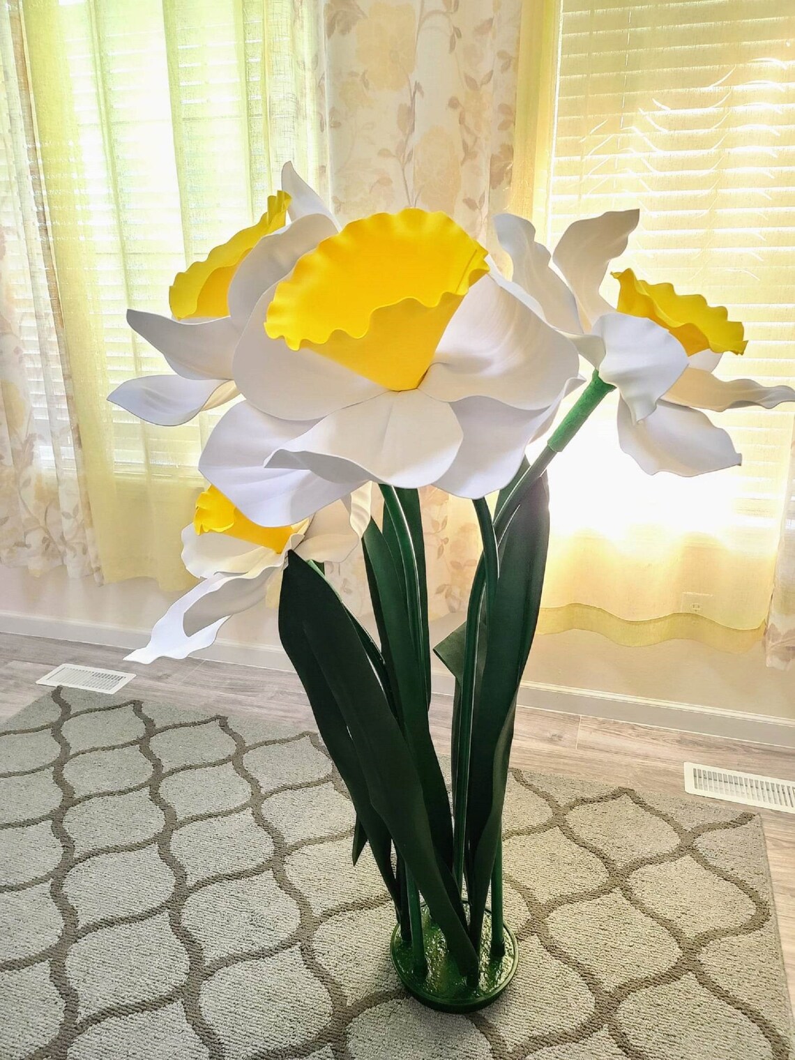 Giant Oversized Foam Daffodils With Stem Bush/5ft Tall/custom Colors