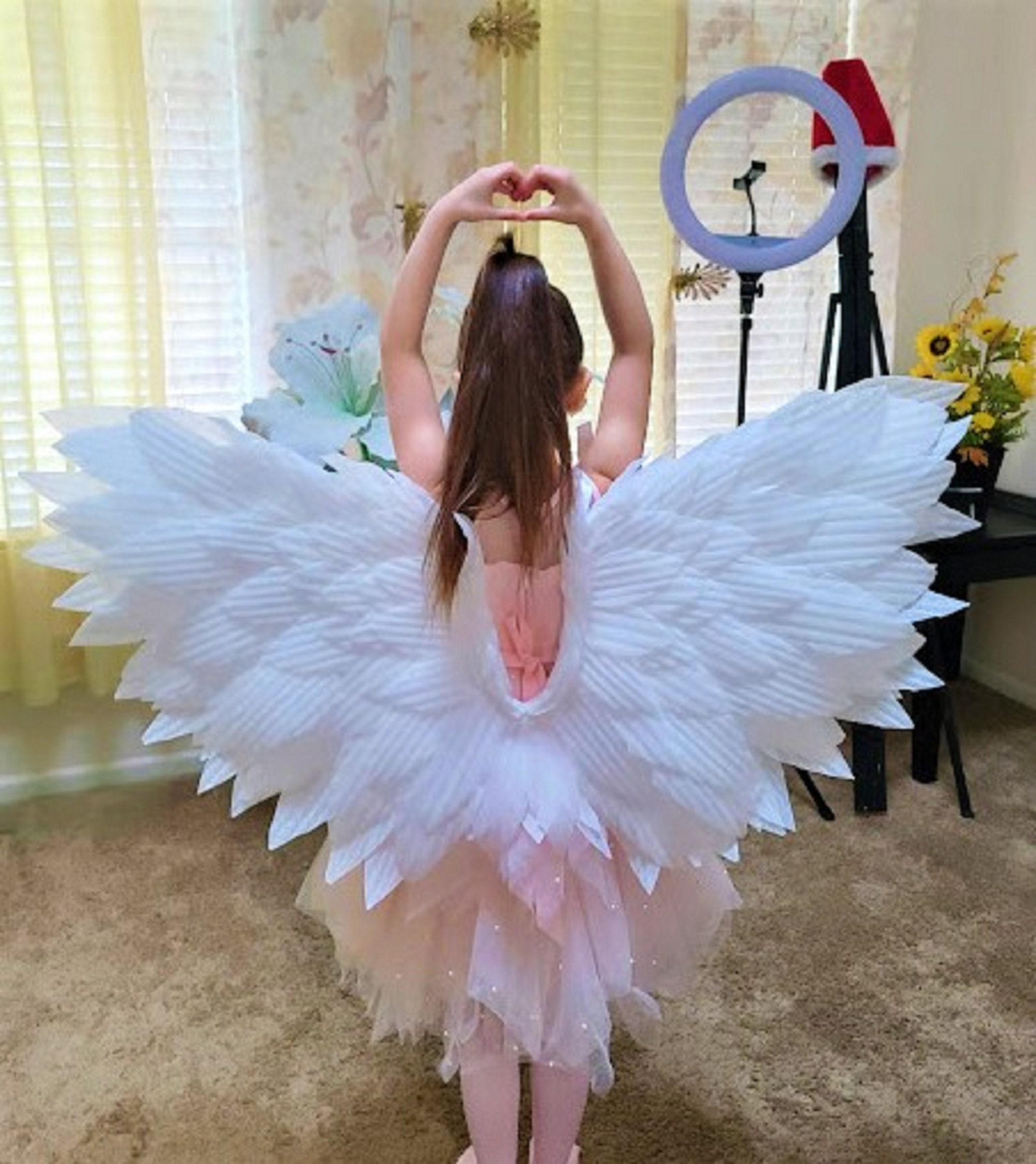 Wearable Angel Wings. L Size 42x24 Inches and S Size 25x15 Inches Wearable Angel Wings. L Size 42x24 Inches and S Size 25x15 Inches