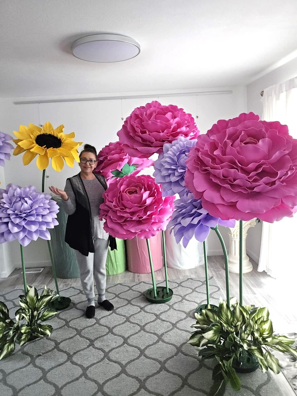 Huaao 144 Pezzi Mini Rose Artificiali In Schiuma PE 2 Cm - Fiori Finti Per Decorazioni Fai Da Te, Matrimoni, Rosa