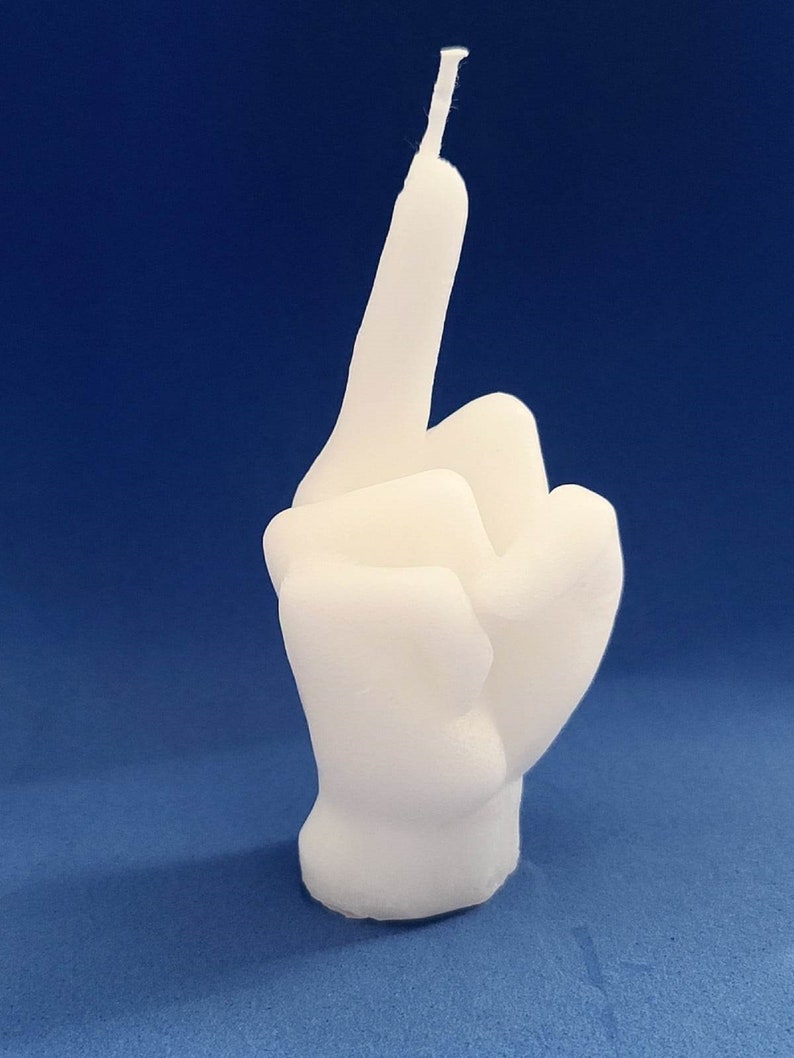 Fun Middle Finger Candle/fu Bad Luck Candle/size 4 Tall Etsy