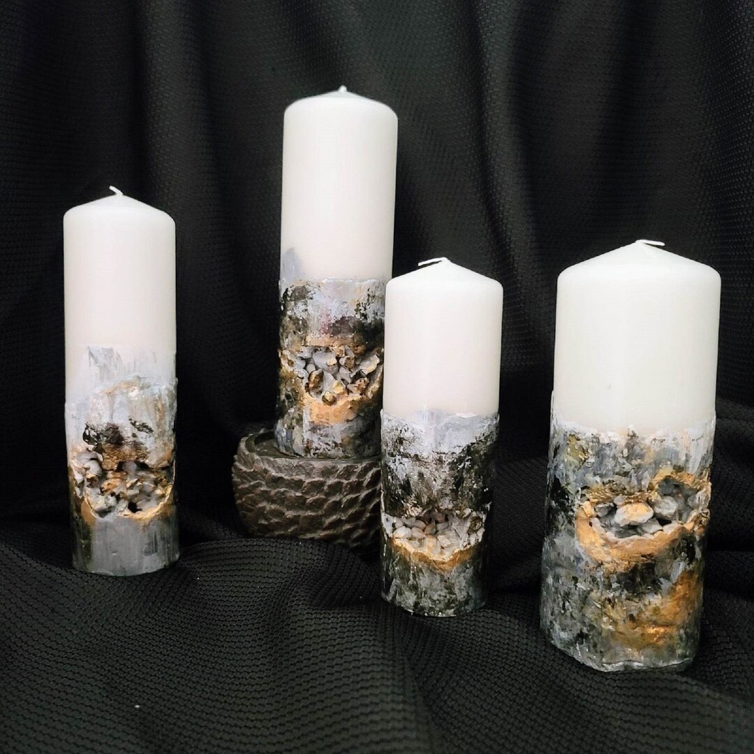 Marble Concrete Candles /allergy Safe/luxury Candles/ Unsented/made to