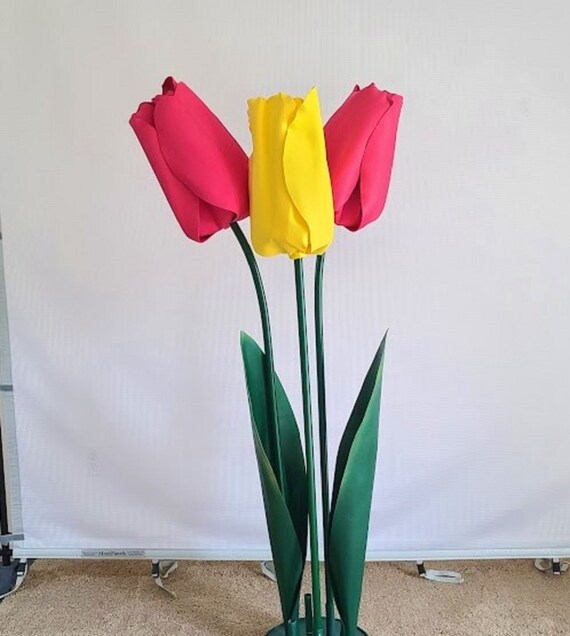 Large Foam Tulips With Stem/flower 15 Tall X 10 in Etsy