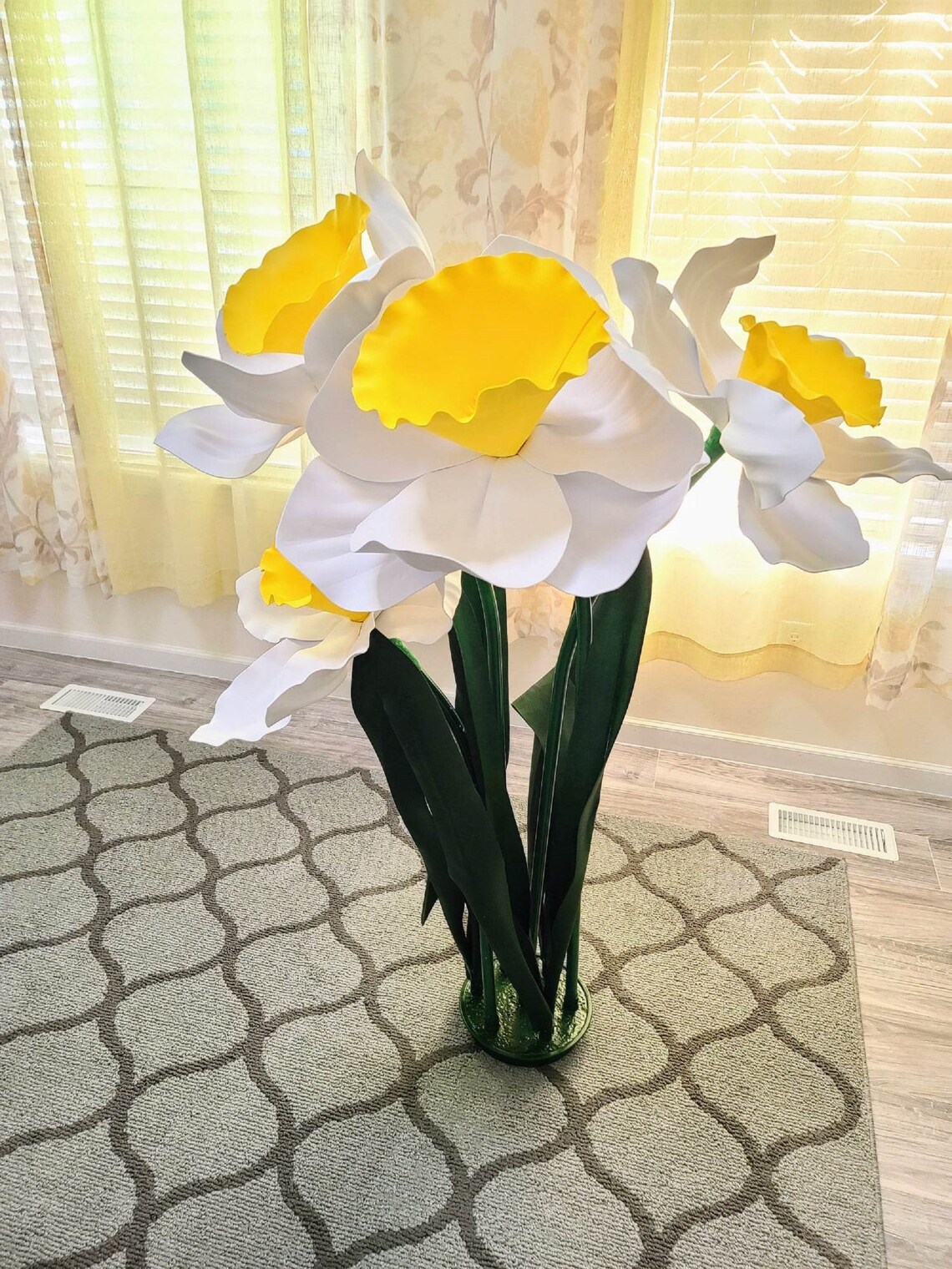 Giant Oversized Foam Daffodils With Stem Bush/5ft Tall/custom Colors