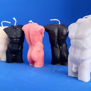 Roman Goddess Torso Soy Candle: 4-Inch Body Shape