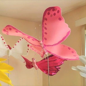 Large Foam Butterflies/Free standing or hanging/Custom colors & size /Made to order/More info and video in description