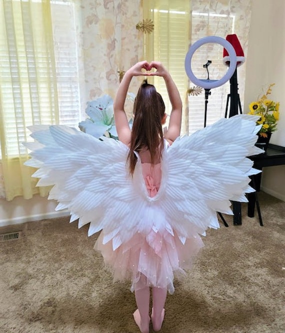 Wearable Angel Wings. L Size 42x24 Inches and S Size 25x15 Inches
