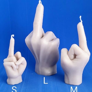 Middle finger candle