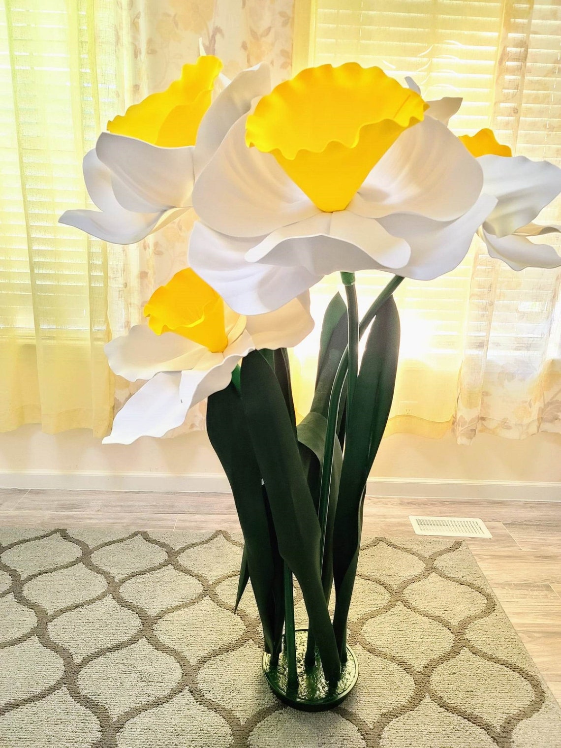 Giant Oversized Foam Daffodils With Stem Bush/5ft Tall/custom Colors