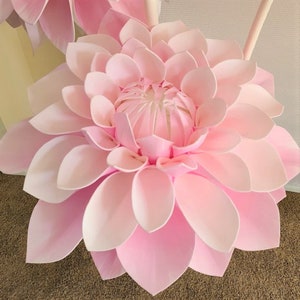 Oversized Foam Flowers with Stem/Custom Type Color Size/Sizes listed in diameter of flower head/More info & video in description below