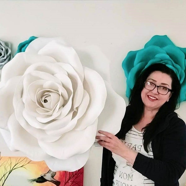 Large Foam Roses/Wall decor/This is NOT a Paper Flowers They will last for years/CUSTOM Orders/Pls read more info in description